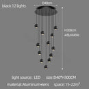 GobekUsa Globe Lens Metal Chandelier for Living Room Kitchen Bedroom Cafe Staircase Villa