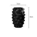 GobekUsa Black Ceramic Flower Vase Sea Cucumber Pineapple Design Unique Home Decor