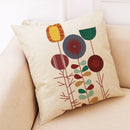 GobekUsa Abstract Tree Flower Pattern Pillow Cover for Home Decor