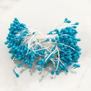 GobekUsa Blue Flower Cherry Stamen Berries Bundle for DIY Christmas Wedding Decor