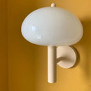 GobekUsa Cream Mushroom Glass Wall Light: Bauhaus LED Bedroom Aisle Wall Light