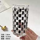 GobekUsa Black Rattan Frame Glass Cups Set - High-Value Drinkware Gift