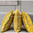 GobekUsa Baroque Floral Geometry Jacquard Cushion Covers - European Classical Decor, 45x45cm