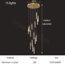 GobekUsa Cylindrical Stair Chandelier: Modern Attic Living Room Lighting