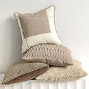 GobekUsa Light Coffee Texture Pillow Covers 45*45 - Modern Simplicity Luxury Home Decor