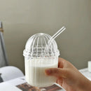 GobekUsa Clear Glass Bobo Cup Set with Glass Straw and Cover