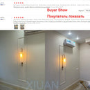 GobekUsa E27 Glass Wall Light in Smoke Gray Amber Milky White Green for Bedroom Living Room
