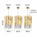 GobekUsa Gold K9 Crystal LED Chandelier for Living Room Kitchen Dining Bedroom