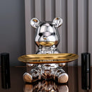 GobekUsa Luxe Bear Doll Figurine Set for TV Cabinet & Wine Cabinet Decor