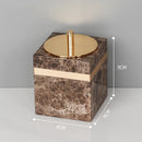 GobekUsa Emperador Dark Marble Bathroom Set: Toothbrush Holder, Soap Dispenser, Luxury Accessories