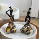 GobekUsa Black Woman Candlestick: African Exotic Statue for Interior Decor & Desktop Accessories