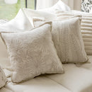GobekUsa French Cream Jacquard Pillow Covers 45*45 for Home Decor