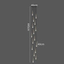 GobekUsa LED Rain Drop Chandelier Staircase Pendant Light - Nordic Design Island Hanging Lamp