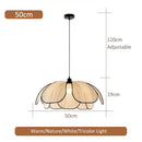 Petal Rattan Woven Pendant Light, 3-Color LED