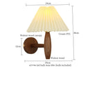 GobekUsa Cream PVC LED Wall Lamps Japanese Walnut Wood Applique Murale