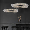 GobekUsa Crystal Chandelier: Modern Luxury LED Pendant Light for Living Dining Room