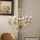 GobekUsa Crystal Pendant Chandelier Foyer Light Luxury Candle Design Led Lamparas