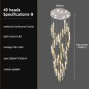 GobekUsa Crystal Ceiling Chandelier: Modern Nordic Design, Long Staircase Pendant Lamp