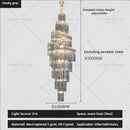 GobekUsa Crystal Chandelier for Penthouse Villa Living Room - Modern Light Luxury Design