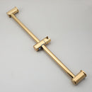 GobekUsa Gold Finished Handheld Shower Rod Wall Mounted Double Hole Taps