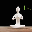 GobekUsa Abstract Yoga Figure Porcelain Statue Home Decor Sculpture
