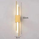 GobekUsa Black & Gold Acrylic Pipe Wall Lamp, Modern LED Room Decor Sconce