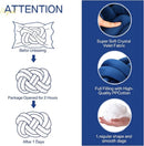 GobekUsa Blue Handmade Knot Throw Pillows for Couch - Soft Decorative Comfort Pillow