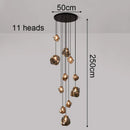 Modern Ring Pendant Chandelier in Iron, Acrylic, Glass