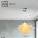 GobekUsa Gold Chrome Metal Shell Chandelier for Restaurant Living Room Hotel Hall