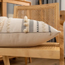 GobekUsa Bohemian Beige Cushion Cover for Home Decor Sofa Bed 30x50cm/45x45cm