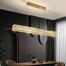 GobekUsa Crystal Steel LED Pendant Light | Modern Dining Room Hanging Lamp