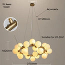 GobekUsa Glass Ball LED Chandelier Pendant for Living Dining Room