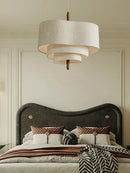 GobekUsa Japanese Fabric Chandelier Retro Style Pendant Light for Living Room, Bedroom, Restaurant, Hotel