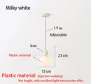 European White Glass Globe Pendant Light