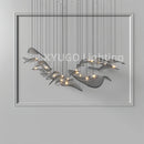 Nordic Lotus Leaf Art Glass Pendant Light