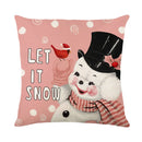 GobekUsa Christmas Santa Claus Linen Pillowcase - Sofa Cushion Cover, Decorative Living Room Pillow Cover