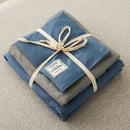 GobekUsa Japanese Grid Printed Cotton Bedding Set in Queen/King for Cozy Sleep
