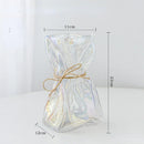 GobekUsa Clear Glass Vase Irregularly Folded Handicraft Ornaments Hydroponic Flower Vases