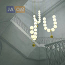 GobekUsa Brass Artistic Necklace Chandelier Lighting for Living Room