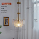 GobekUsa Clear Glass LED Chandelier: Modern French Style for Living Room, Bedroom, Kitchen.