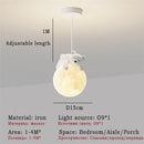 GobekUsa Kids Room LED Chandeliers White Bear Bunny Pendant Light Glass Bedside Lamp