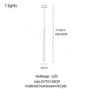 GobekUsa Conical LED Nordic Chandelier: Modern Designer Interior Decoration Lighting