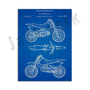 GobekUsa Dirt Bike Patent Blueprint Poster Canvas Wall Art