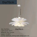 GobekUsa Acrylic Flower Pendant Chandelier: Nordic Design LED Hanging Fixture for Elegant Decor