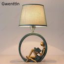 GobekUsa Guitar Girl Table Lamp for Bedroom Study Desk Light - Nordic Home Decor