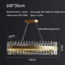 GobekUsa Brushed Gold Rings Crystal Chandelier Ceiling Lamp