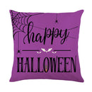 GobekUsa Halloween Pumpkin Linen Cushion Cover Set for Home Sofa Bedroom Decor