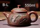 GobekUsa Antique Bronze Teapot Set Mine Purple Mud Yixing 300ml&550ml Tea Pot