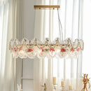 GobekUsa Glass Dining Room Chandelier: Retro French Style for Living & Master Bedroom