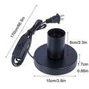 GobekUsa Black Metal Lamp Base with Switch & Plug for E26 E27 Bulbs